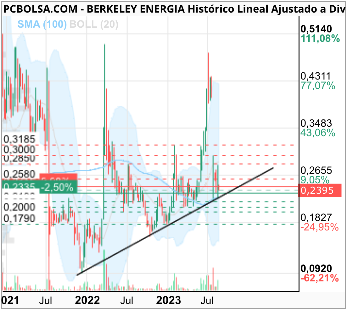 grafico de la accion rutio2020