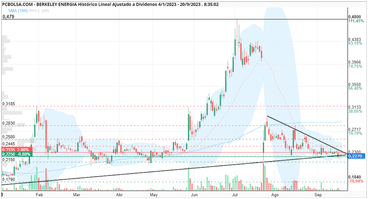 grafico de la accion jose mb