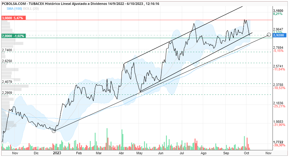 grafico de la accion berb