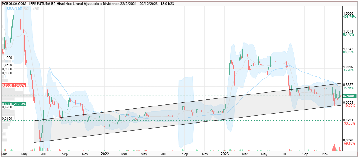 grafico de la accion IFFE Futura Br