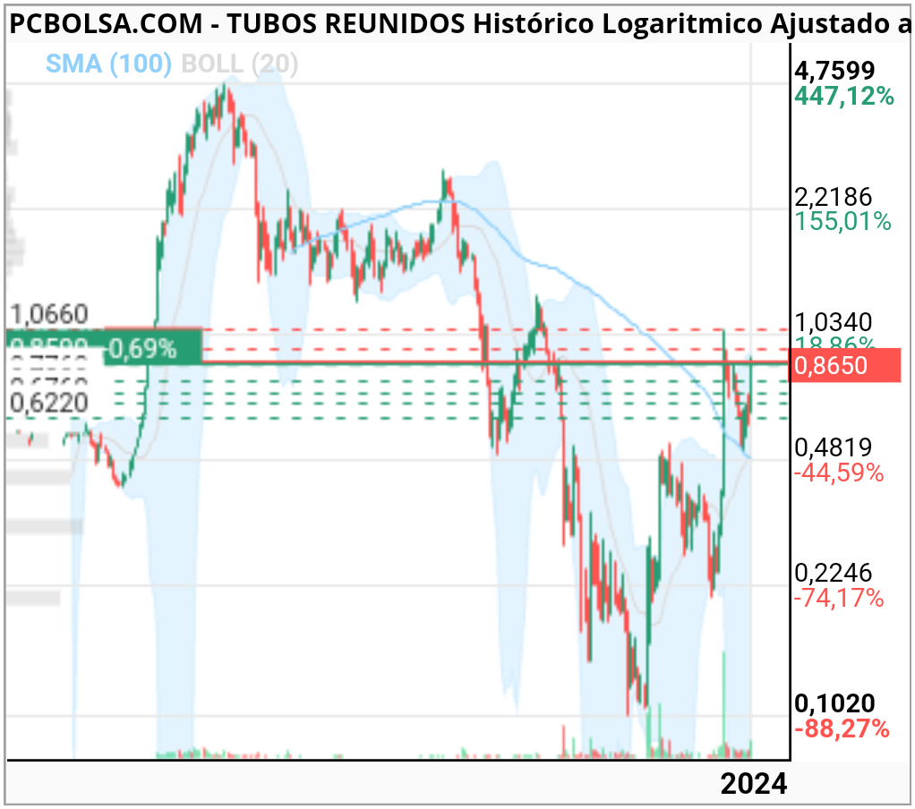 grafico de la accion carleblan