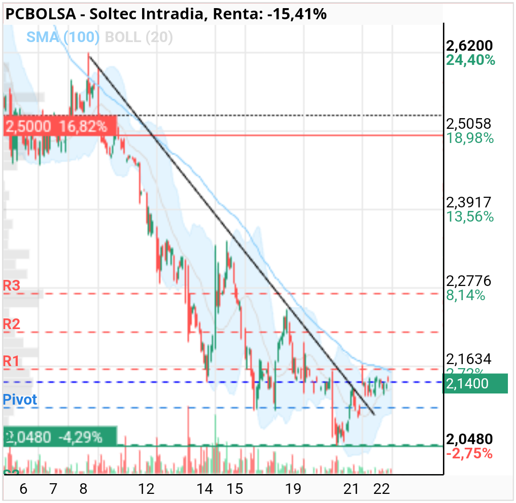 grafico de la accion javier fernandes