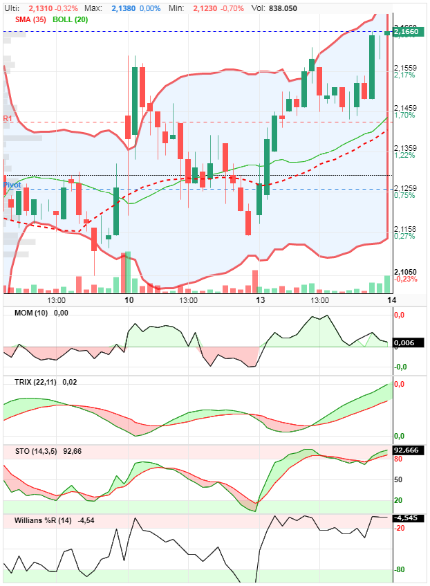 grafico de la accion jminversion