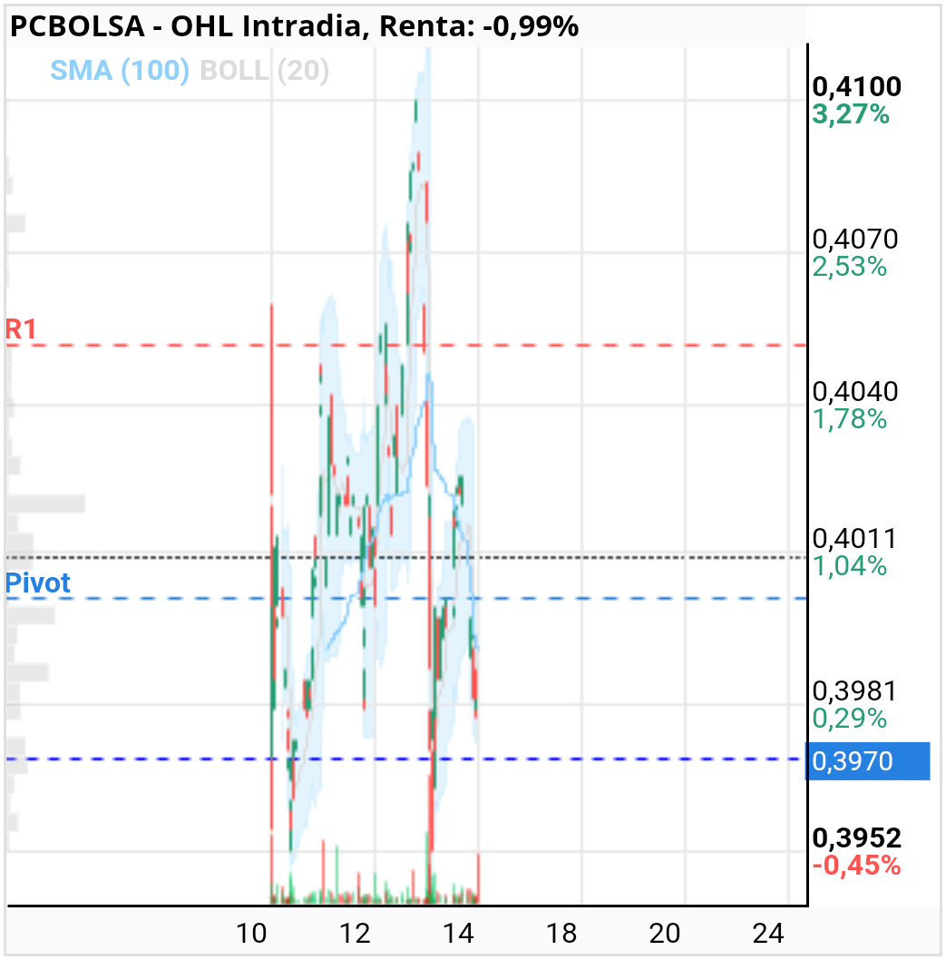 grafico de la accion prln