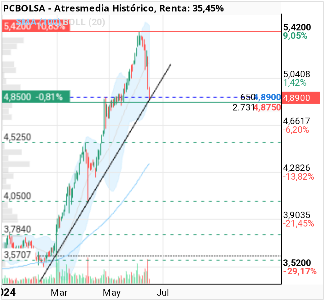 grafico de la accion toom