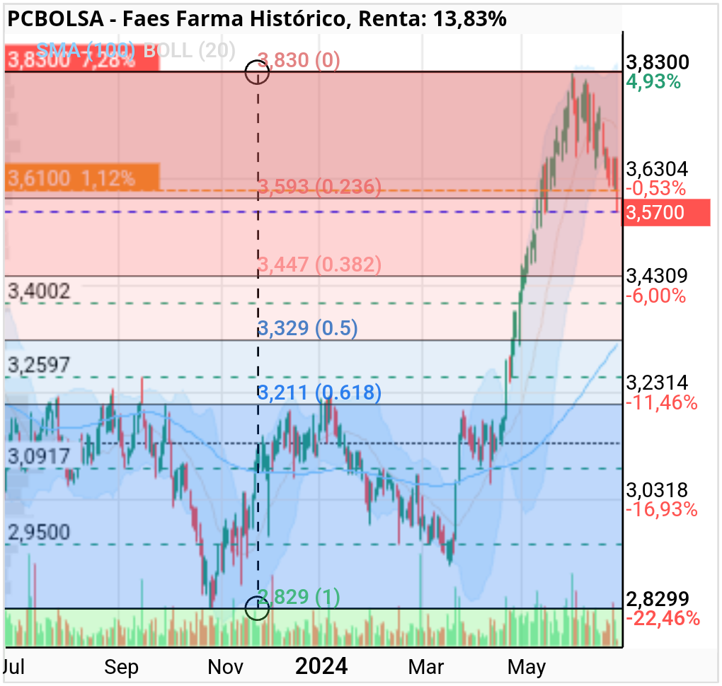grafico de la accion lomar