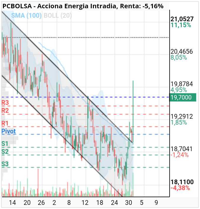 grafico de la accion cojo