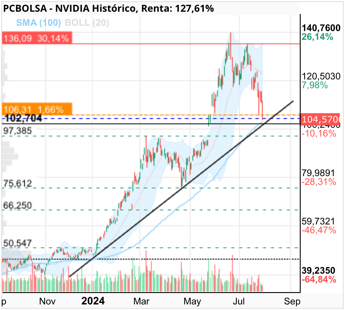 grafico de la accion NVIDIA