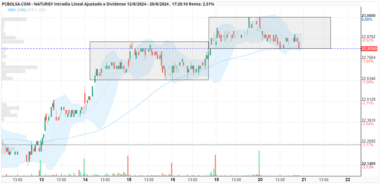 grafico de la accion Naturgy