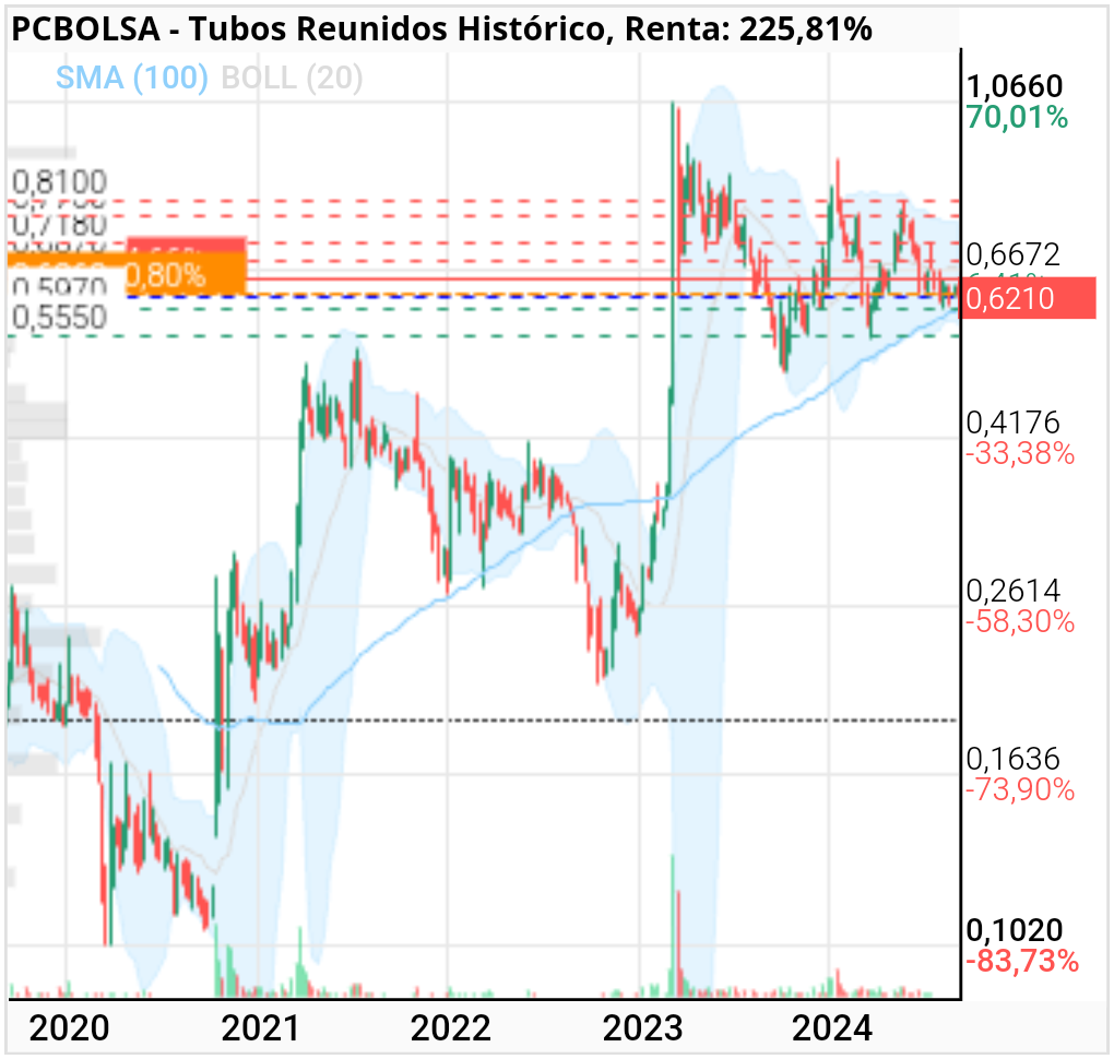 grafico de la accion carleblan
