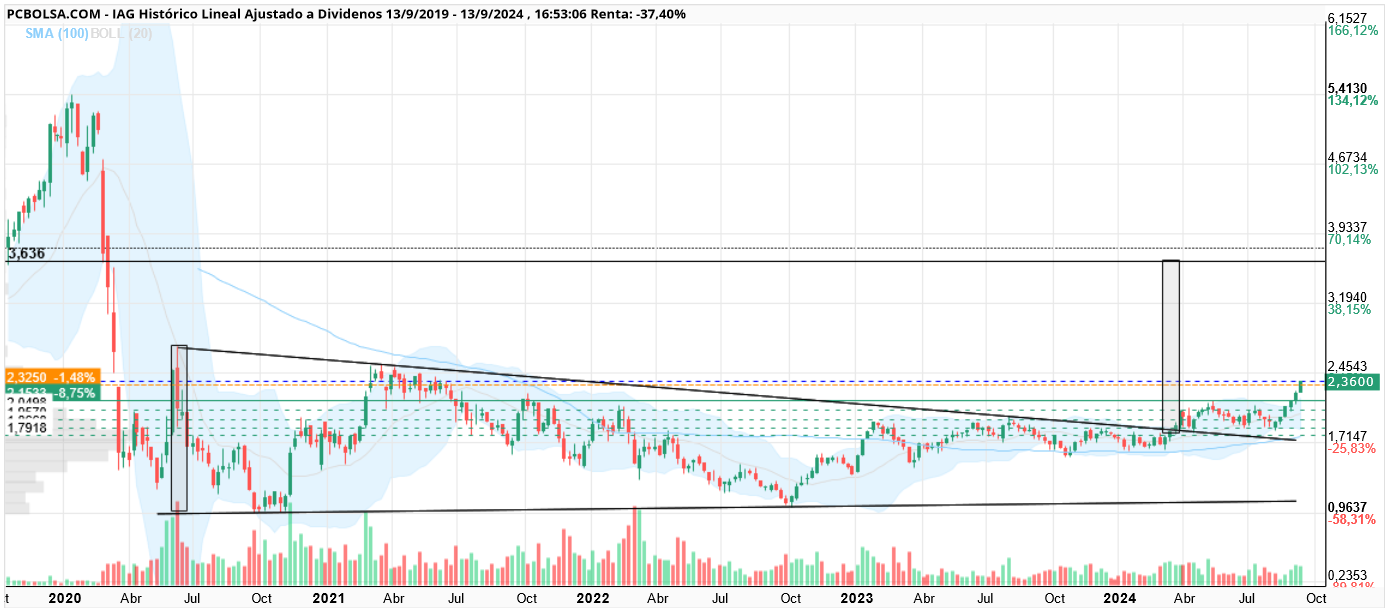 grafico de la accion juan antonio liza