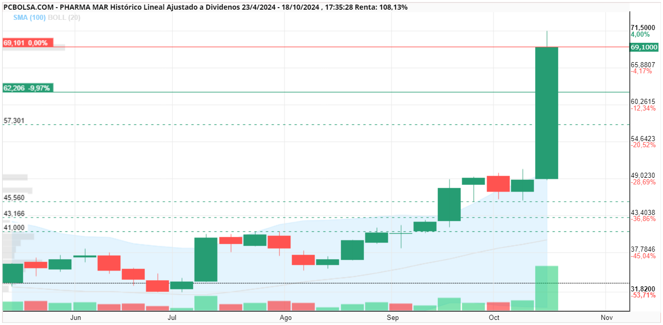 grafico de la accion rober74