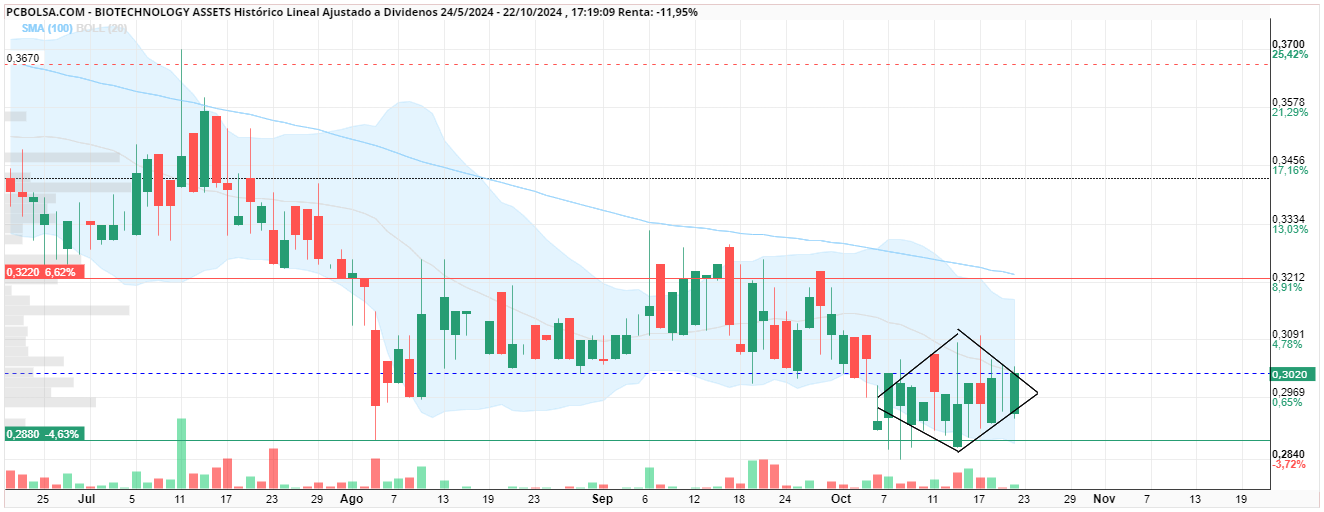 grafico de la accion bullcat