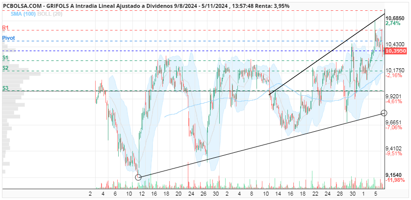 grafico de la accion jminversion