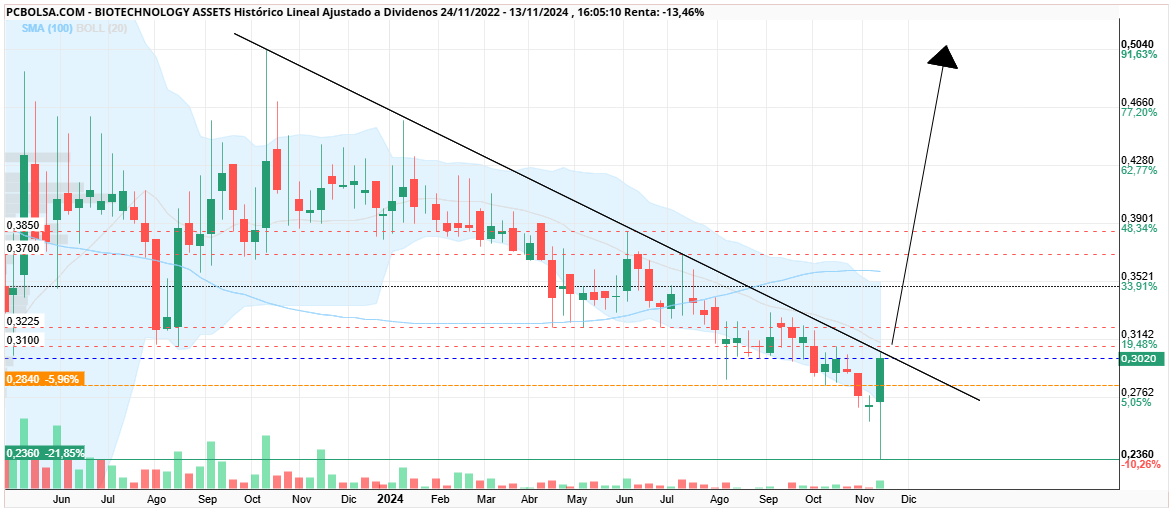 grafico de la accion bullcat