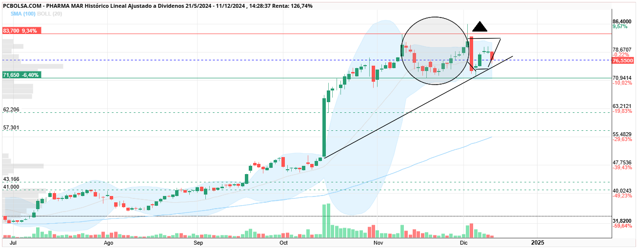 grafico de la accion fenix