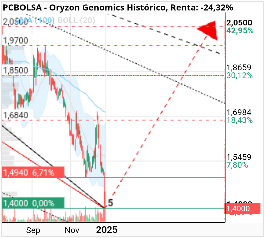 grafico de la accion toni41