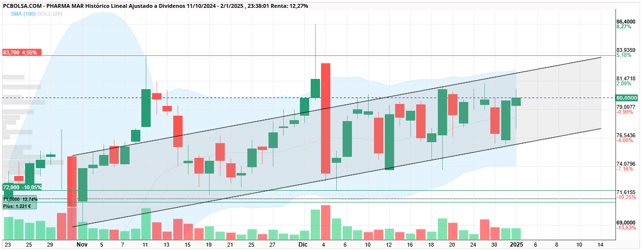 grafico de la accion fenix