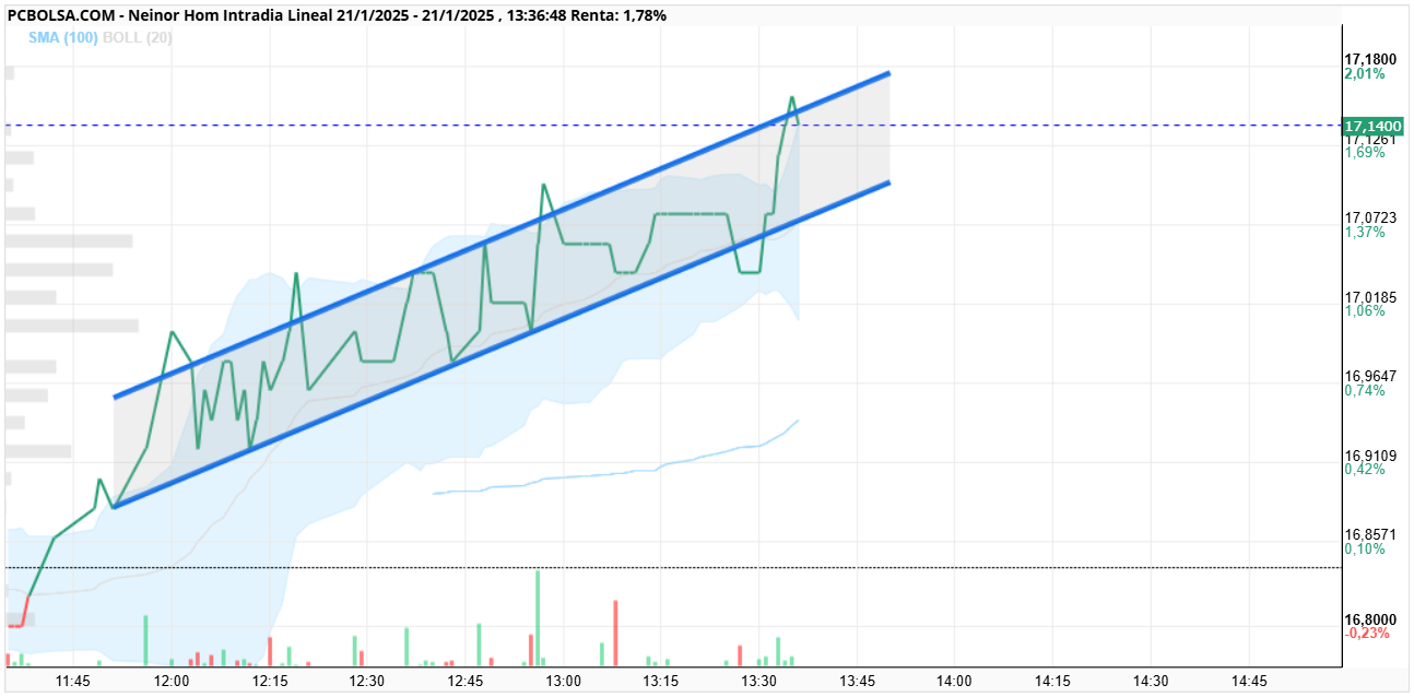 grafico de la accion Neinor Homes