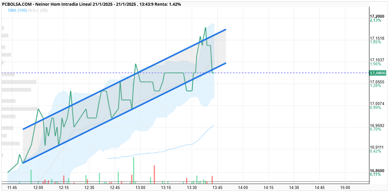 grafico de la accion Neinor Homes