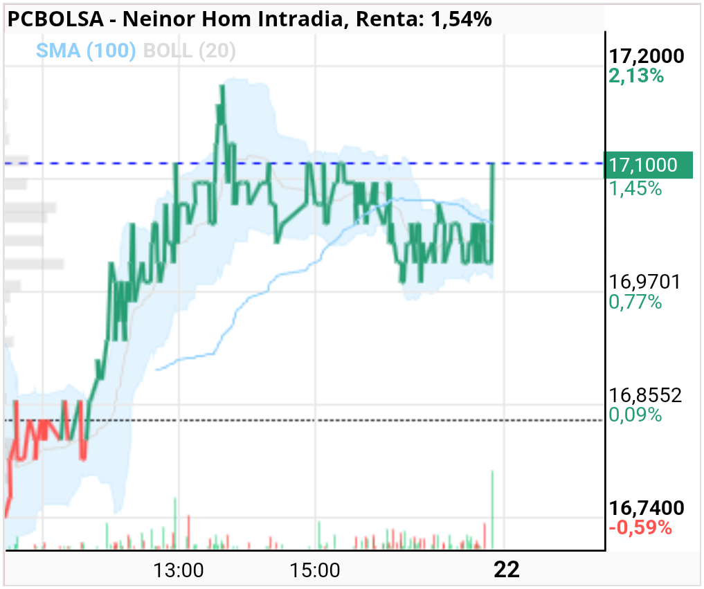 grafico de la accion Neinor Homes