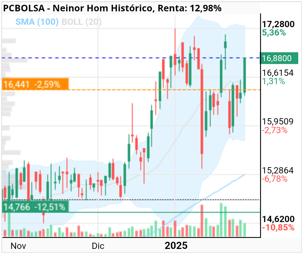 grafico de la accion Neinor Homes