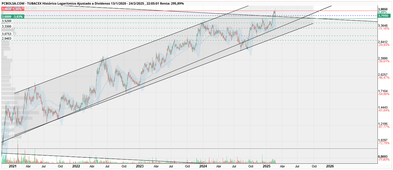 grafico de la accion amcm