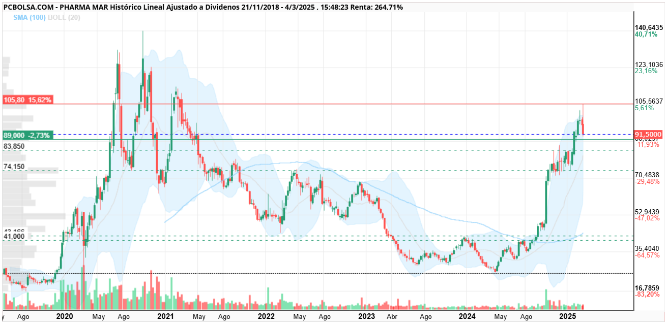 grafico de la accion rober74
