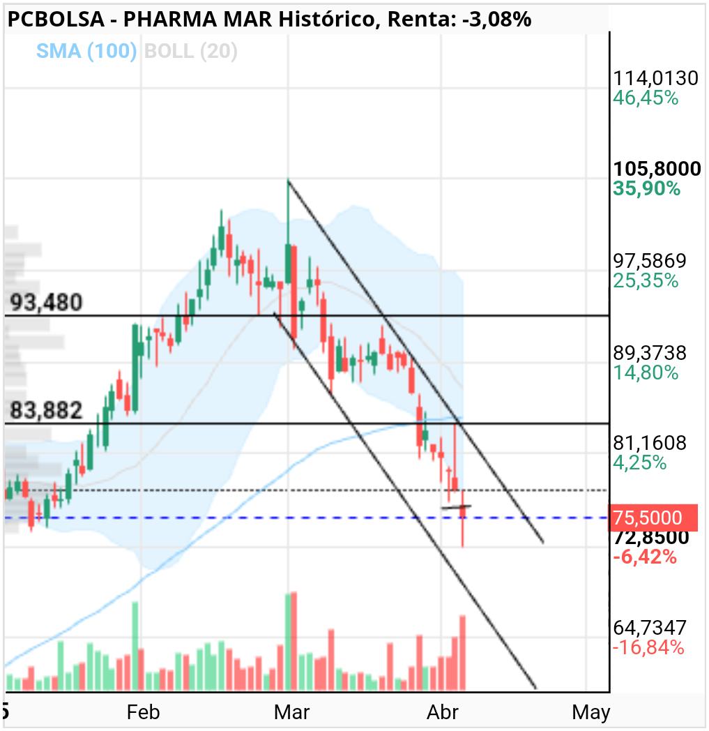 grafico de la accion barrakus