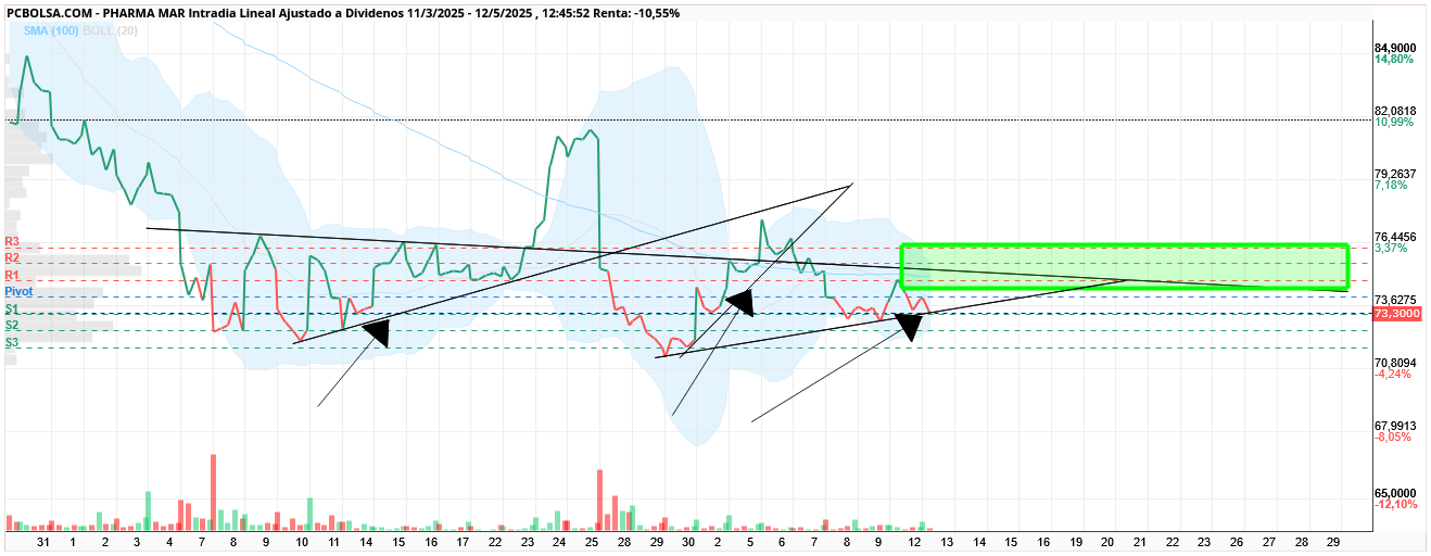grafico de la accion Pharma Mar