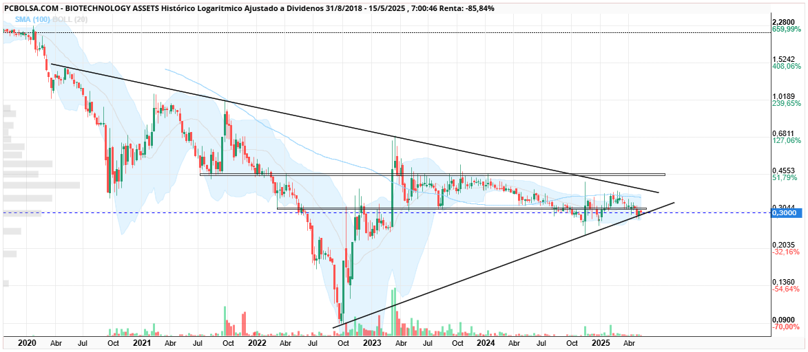 grafico de la accion BIOTECHNOLOGY ASSETS
