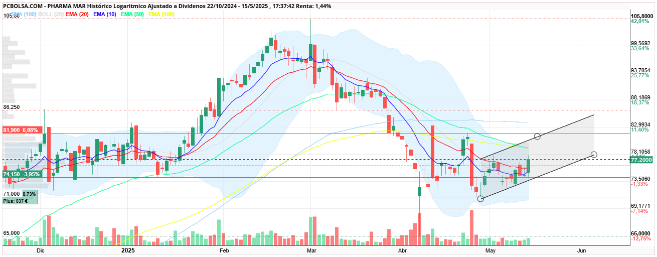 grafico de la accion fenix