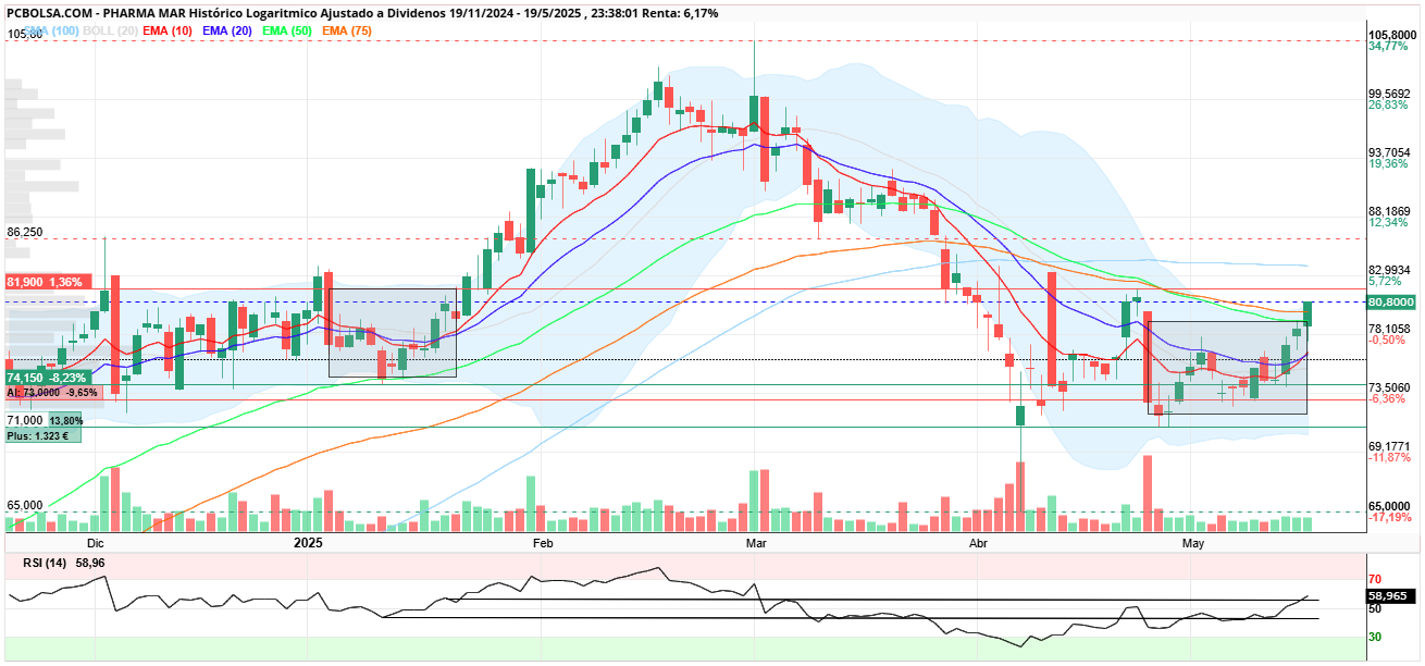 grafico de la accion fenix