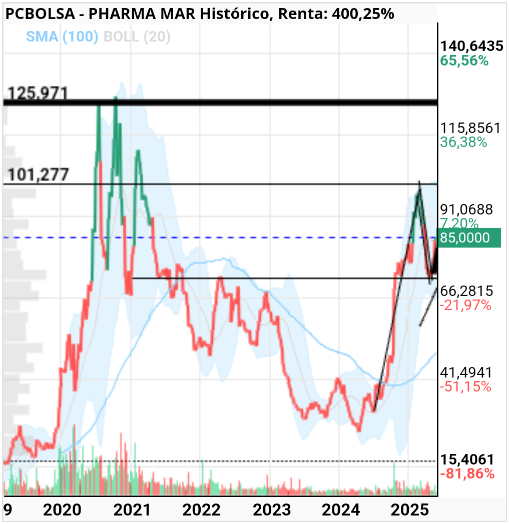 grafico de la accion barrakus