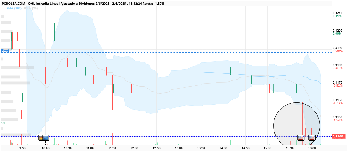 grafico de la accion jelins