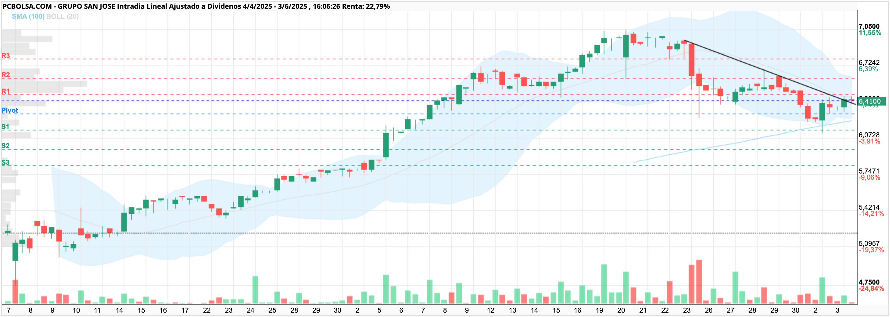 grafico de la accion dr milei