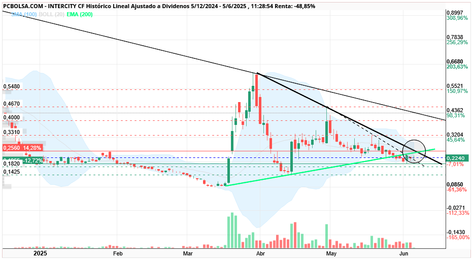 grafico de la accion Intercity CF
