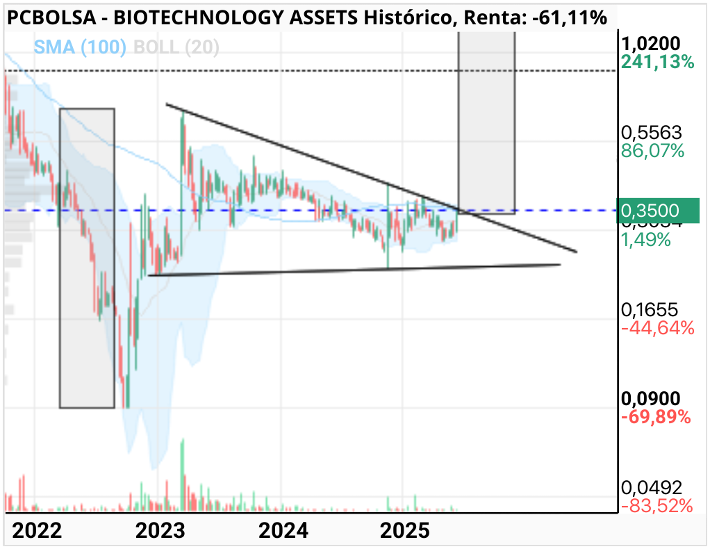 grafico de la accion BIOTECHNOLOGY ASSETS