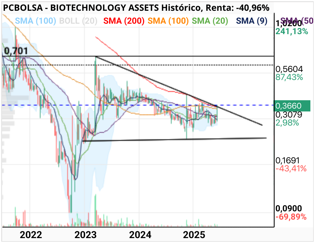 grafico de la accion clayton