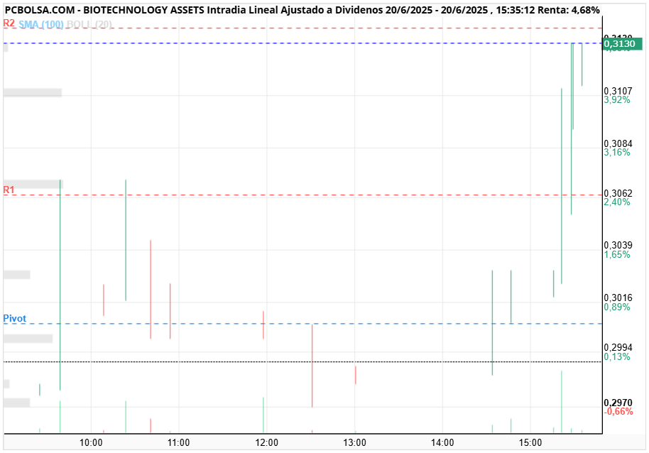grafico de la accion BIOTECHNOLOGY ASSETS