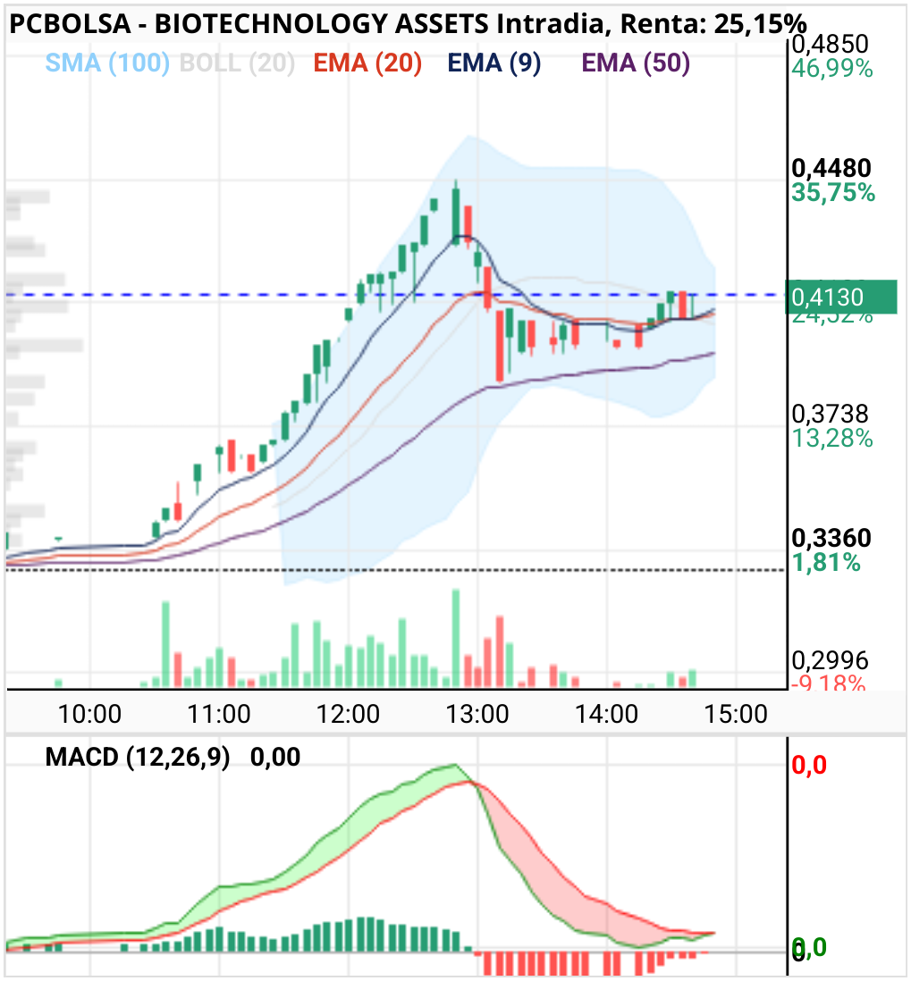 grafico de la accion BIOTECHNOLOGY ASSETS
