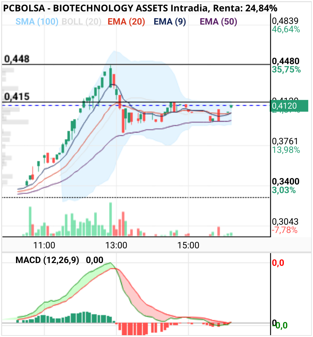 grafico de la accion BIOTECHNOLOGY ASSETS