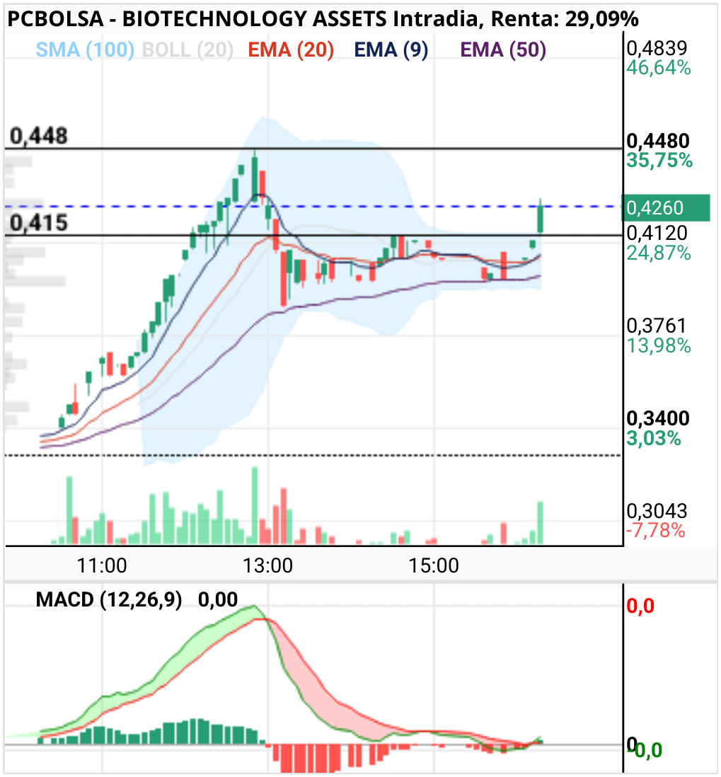 grafico de la accion BIOTECHNOLOGY ASSETS