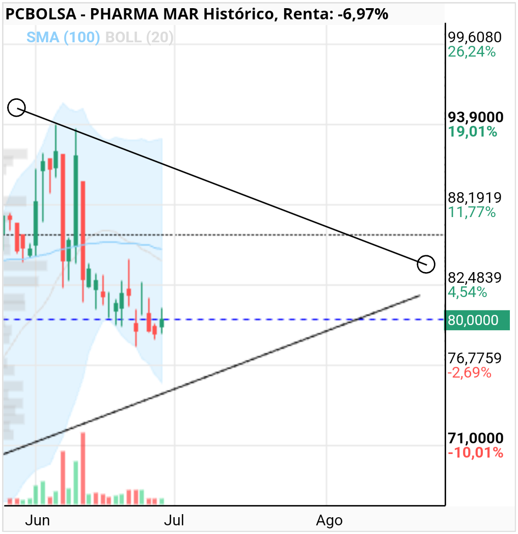 grafico de la accion barrakus