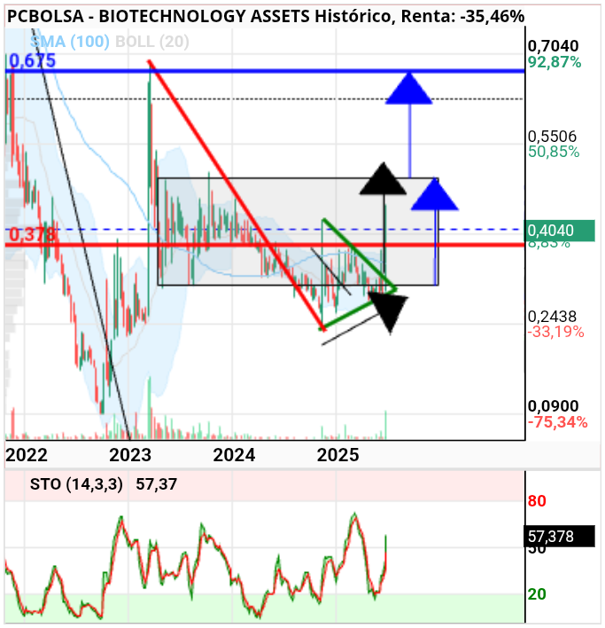 grafico de la accion BIOTECHNOLOGY ASSETS