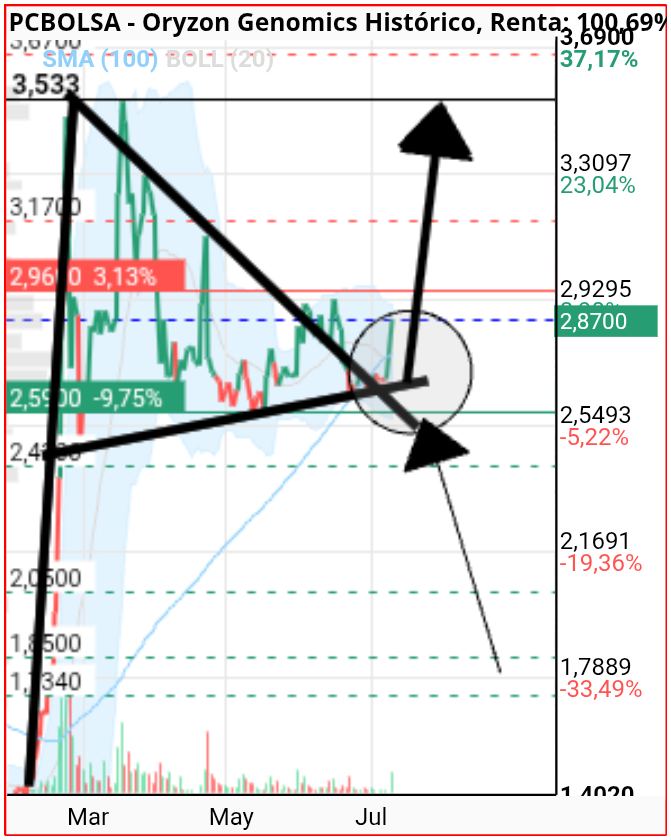 grafico de la accion Oryzon Genomics