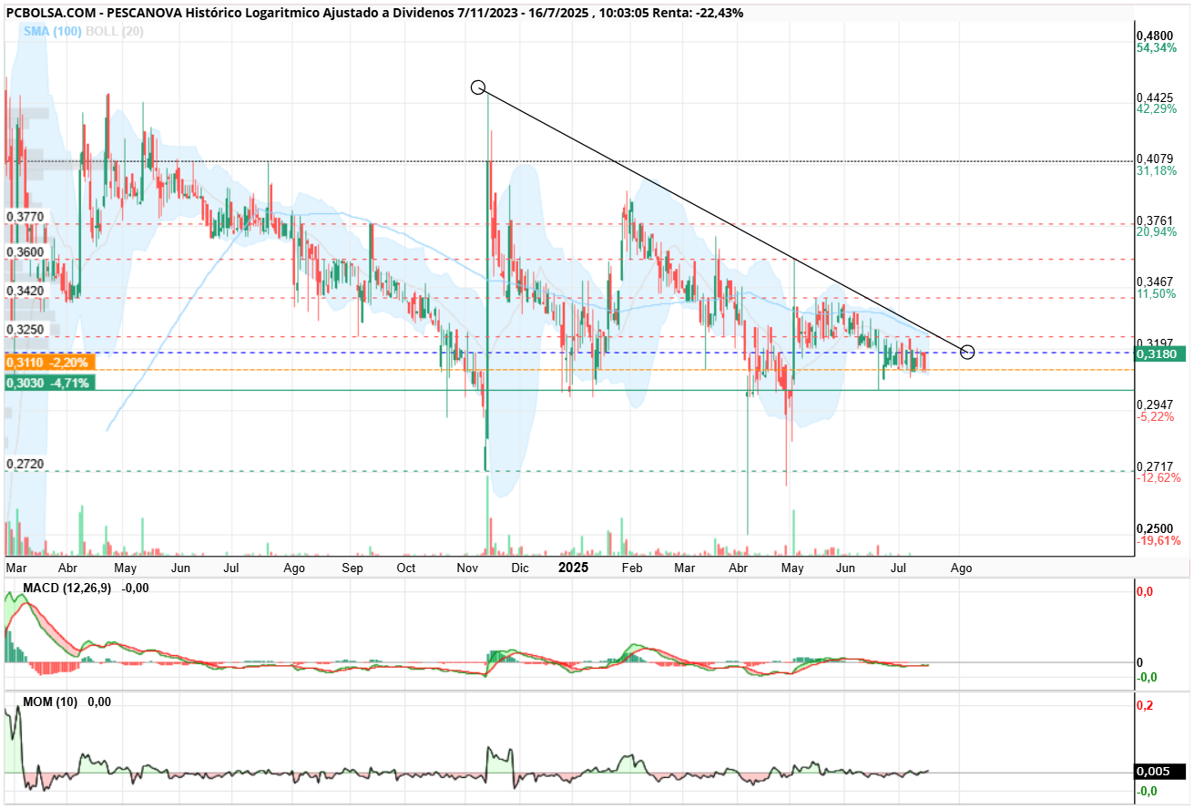 grafico de la accion samc
