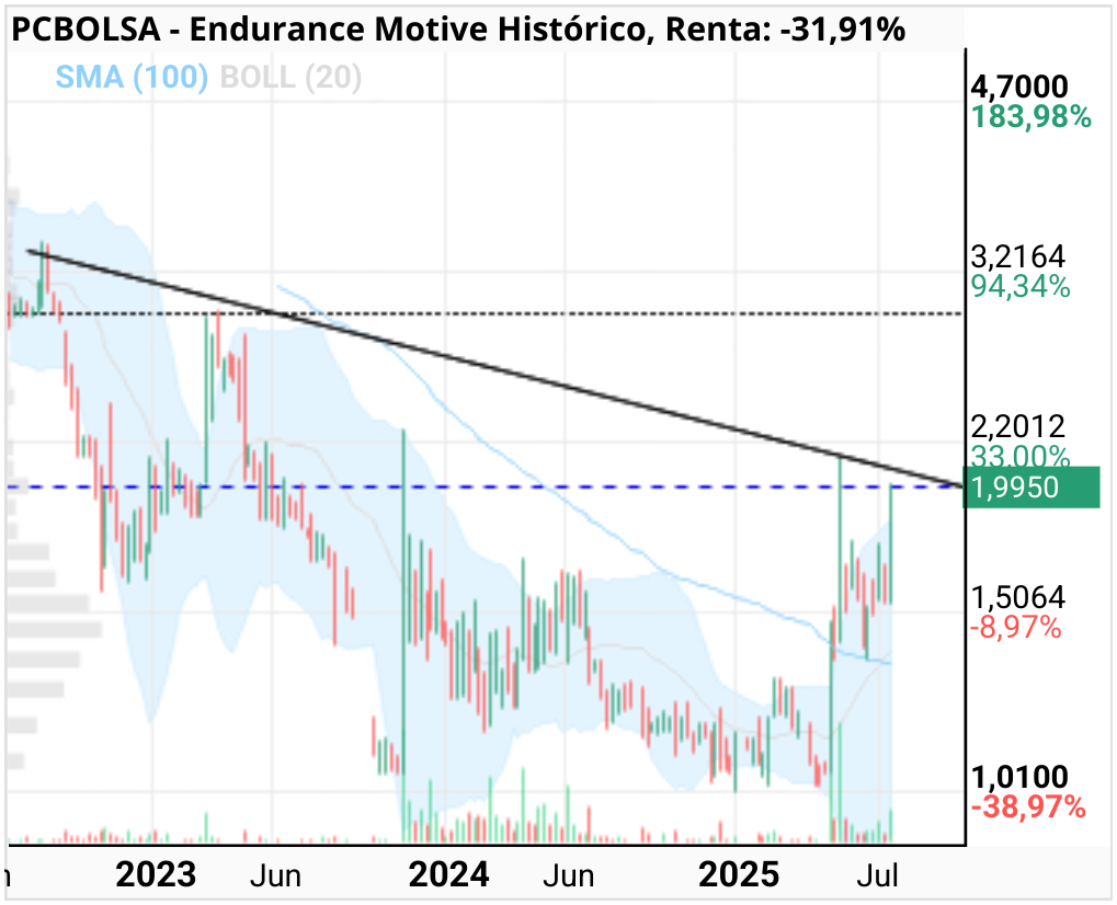 grafico de la accion Endurance Motive