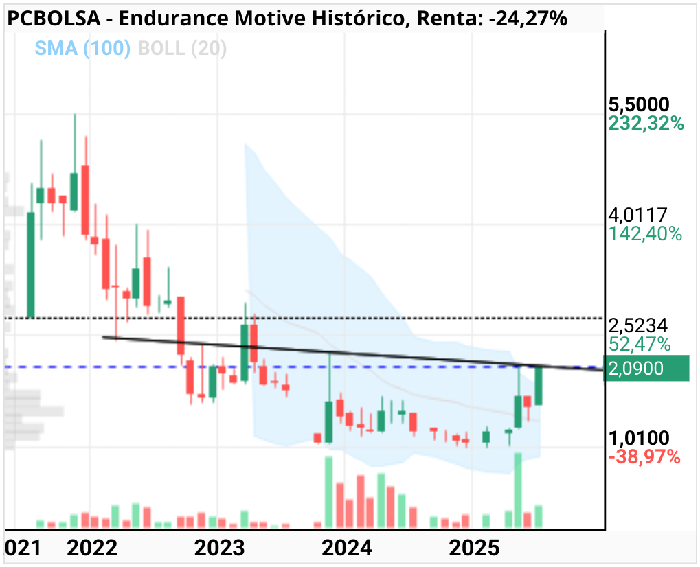 grafico de la accion Endurance Motive