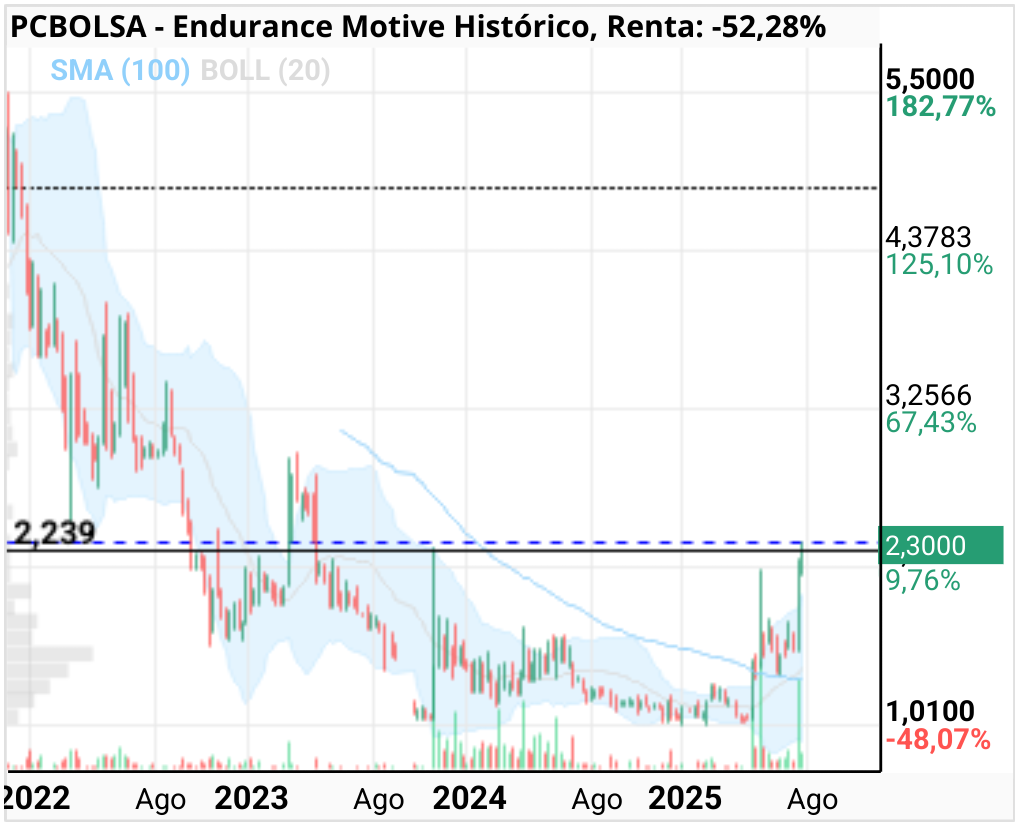 grafico de la accion Endurance Motive